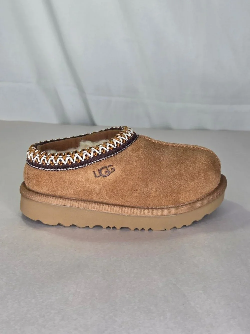 UGG Kid's Tasman II Suede Slippers Unisex Chestnut Toddler